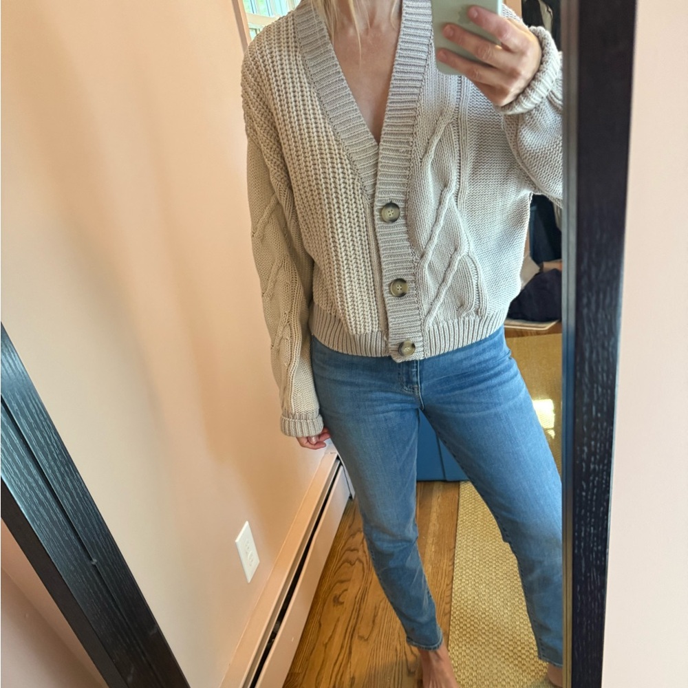 Pistola Cream Cable Knit Cardigan